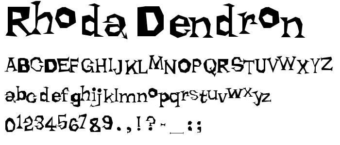 Rhoda Dendron font